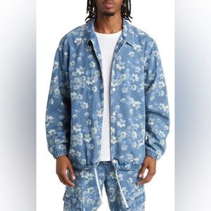 PLEASURES Garden Floral Denim Coach's Jacket SOLD OUT